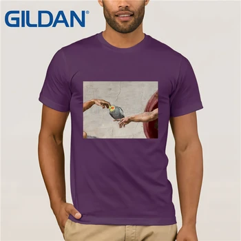 Michelangelo Cappella Sistino tričko harajuku ulzzang t shirt kawaii t shirt scritching a cockatiel T-Shirt