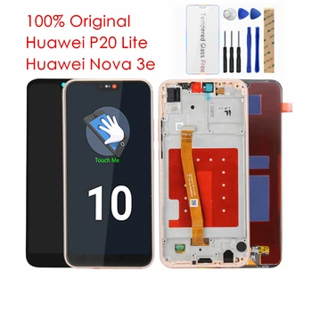 Originálne Pre Huawei P20 Lite LCD Displej + Rám 10 Screen Dotknite sa položky Pre Huawei Nova 3E LCD Digitalizátorom. Výmena Náhradných Dielov