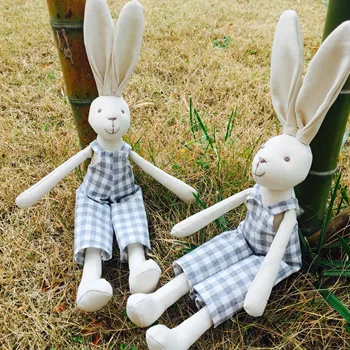 Luxusné, ručne vyrábané Bunny Chlapec Textílie Bábika Darček k Narodeninám Baby Doll Bavlnená posteľná Bielizeň Králik plyšáka Hračky deň Detí darček