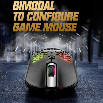 Ziyou Lang X2 Wireless Mouse Rgb Duálny Režim Hry Mechanické 2000Dpi Optický Snímač Ľahký Notebook Pc Myši