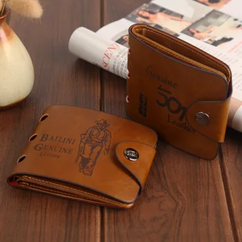 Vintage Značka pánskej peňaženky zárukou kvality držiteľa karty hasp muž kabelku móda krátkych peňaženka pre mužov