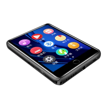 Ruizu m7 Kovové MP3 prehrávač s Bluetooth 5.0 vstavaný reproduktor 2.8 inch veľký dotykový displej s e-book krokomer, nahrávanie rádia video