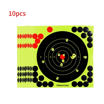 10Pcs 8-Palcový Ciele Drmolit Cieľom Kruhu Cieľ Cieľ Nálepky pištole Streľba Airsoftové Lepidlo Reaktivita Cieľ Strieľať Cieľ
