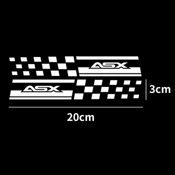 2 ks Auto Styling Dverí B Pilier Obtlačky Auto Tela Sklon Nálepky Na Mitsubishi Lancer Ralliart Lancer EX Outlander ASX Súťaže