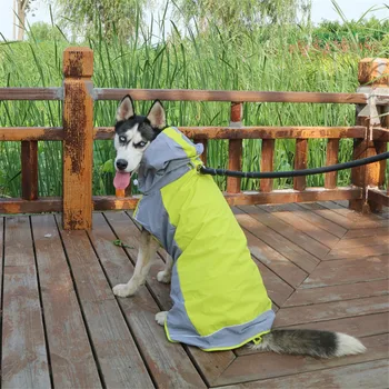 Pes Pršiplášť Double-Layer Daždi Kabát pre Psa Pet Nepremokavé Vonkajšie pláštenka Cape Plášť pre Pet Stredne Veľký Pes Labrador