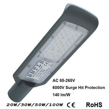 Pouličné LED svetlo 30W100W IP65 AC85V-265V