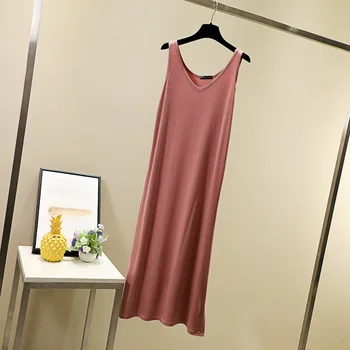 Nový štýl base košieľka šaty Letné dámske dlhé plus veľkosť farbou slim šaty W9123