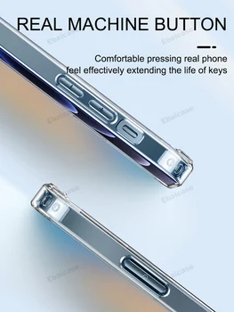 Pre iPhone 12 11 Pro Max Prípade Transparentné Magnetické shockproof Zadný Kryt Pre iPhone 12 Mini Prípade Rýchleho Magnetické Bezdrôtová Nabíjačka