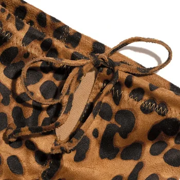 2020 Ženy Stehna Vysoké Topánky Vysokým Podpätkom Leopard Úsek Ponožka Slip-on Topánky Zimné Sexy Lady Nad Kolená Striptérka Topánky