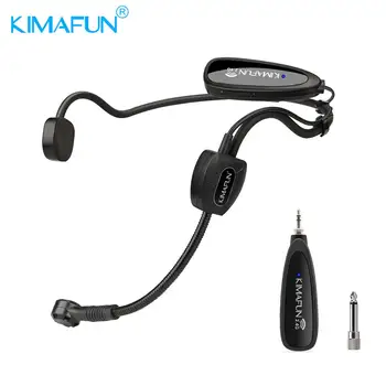 KIMAFUN 2.4 G Bezdrôtový Headset Mikrofón Systém s Vysielačom a Prijímačom Dizajn pre divadelné Predstavenie,Band Live,Busker