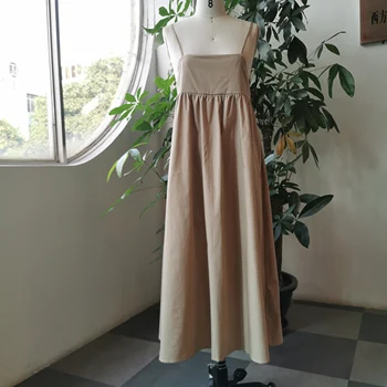 Šaty Pre Ženy 2020 Nové Voľné Farbou Podväzkové Šaty Japonský Bežné Ženské Dlhé Šaty Pulóver Leto, Jeseň Maxi Šaty