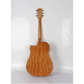 41inch flame maple top akustické elektrická gitara EQ s tuner funkcie vysoký lesk folková gitara 6 string akustické gitary