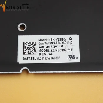 Notebook klávesnica pre Toshiba L50-B S50-B L50D-B L50W-C L55-B L55-C P55W-B P55W-B5224 LA latinskej podsvietený black NSK-V92BQ