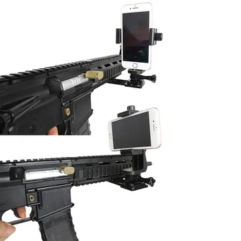 Akcia Fotoaparát Zbraň Strane Železničnej Mount Držiak Pohybu Adaptér pre GoPro Hero 7 6 5 4 Sony Yi 4K Smartphone pre Pištoľ, Puška Lov