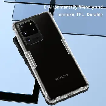 Pribrala Anti-jeseň Jasný Prípad Pre Samsung Galaxy S20 Ultra NILLKIN Prírody TPU Transparentné Mäkké Zadný Kryt Pre Samsung S20 Plus