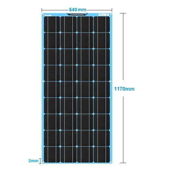 18v 120W Solárny Panel Auta Kompletné Flexibilné 12V/24V Batéria, Nabíjačka Diy Fotovoltaico pre Domácnosť, Auto, Loď, Jachtu