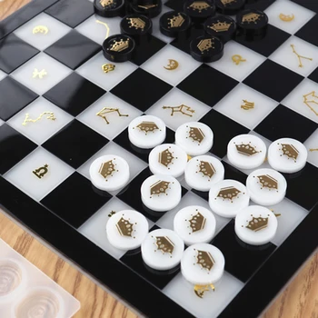 DIY Ručné Šach Kontrola hracej Živice Odlievacie Formy Medzinárodnej Šachovnica Chessman Hračka Silikónové Formy Epoxidové Plavidlá