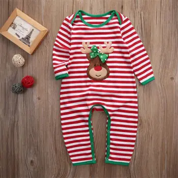 Dieťa, Baby, Deti, Dievča, Chlapec, Jeleň Romper Jumpsuit Playsuit Oblečenie, Vianočné Pyžamá