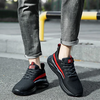 Muži ležérne topánky ľahké a pohodlné priedušný oka letné tenisky módy nové veľké veľkosť 48 veľkosť červená vychádzkové topánky