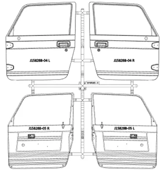 Capo SIXER 1:6 Jimny Samuraj J15828R-B dverí RC Crawler možnosť upgrade diely