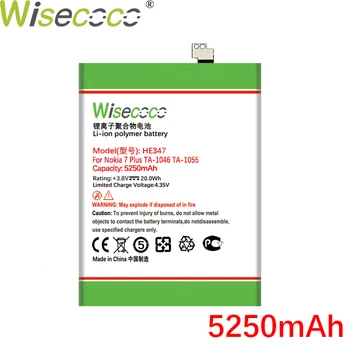 Wisecoco HE347 5250mAh Nové Batérie Pre Nokia 7 Nokia7 Plus N7P N 7P TA-1046 TA-1055 ON 347 Telefón, Batériu Vymeňte+Sledovacie Číslo