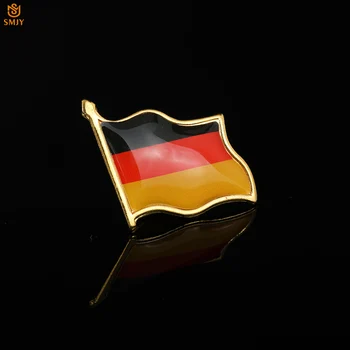 Nemecko Hrdý Krajiny Odznak Mávanie Vlajkou Brošňa Klope Motýľ Kovové Pracky Zberateľstvo Pin