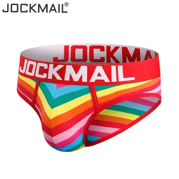 JOCKMAIL 2020 NOVÉ nohavičky mužov, sexy spodná bielizeň, bavlna Prekladané rainbow módne Mladý chlapec, Gay bielizeň s Nízkym pásom priedušná nohavičky
