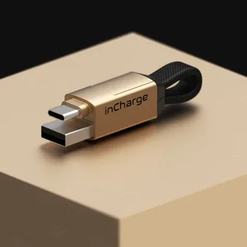 Incharge 6 Cabel Adaptér na Prenos Údajov Power Charge pre USB na USB-Typ C-c, Osvetlenie, Micro USB Magnetické Keyring Konvertor