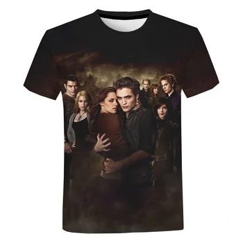 Twilight Saga 3D Tlač T-shirt Chlapec Dievča Leta Módne Ležérne Oblečenie Muži Ženy Harajuku v Pohode Krátke Rukávy Vtipné Tričko