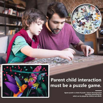 1000 Kusov DIY Kvety Vták Puzzle Vzdelávacieho Montáž Skladačka Hračky Deti Prenosné Interaktívne Prítomný