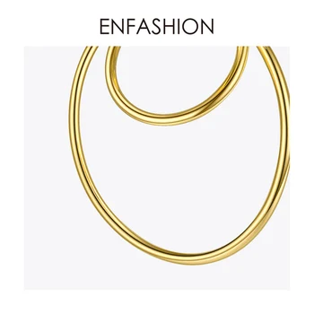 ENFASHION Geometrické Ucho Putá Klip Na Náušnice Pre Ženy, Zlatá Farba Multi-layer Kruhu Earings Módne Šperky Pendientes E201153
