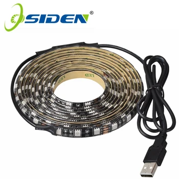 OSIDEN 5V LED pásy USB 5050SMD RGB LED pásy vodotesný, alebo nie vodotesný 60leds/m 0,5 m 1m 2m 3m 4m 5m pre základné osvetlenie