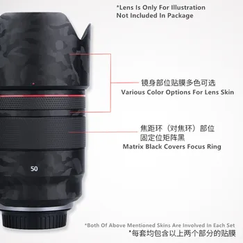 Objektív Pokožky Odtlačkový Pre Canon RF50 F1.2 L USM Pokožky, Anti-scratch Objektív GuardSticker Zábal Film Protektor Prípade