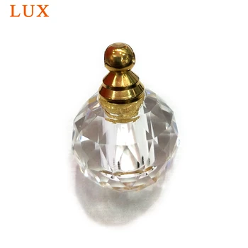 LUX Rez prírodný krištáľ tvárou drahokamy kameň Parfum Fľašu prívesok Polovice Storočia Vintage šperky esenciálny olej Difúzor náhrdelník