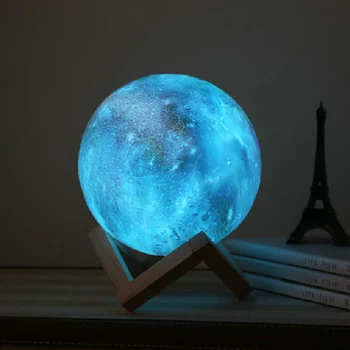3D Hviezdna Svetlá Amazon Tvorivé Nočné Svetlo Maľované luny USB Nočné Svetlo