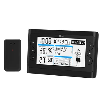AUGIENB AUG-8639 LCD meteorologická Stanica + Vonkajší Senzor Diaľkového Teplomer Vlhkosť Barometrický Zobrazenie Kalendára Spánok Hodiny