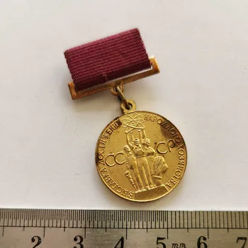 Sovietsky zväz CCCP Hospodárskej Výstavy Účasť Medaila Medi Kovové Odznak Moskva Mint Originál