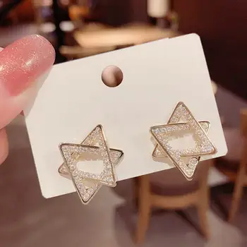 2.3 cm Shinning Zirkón Star Stud Náušnice Pre Ženy Klasické Nové Earings Šperky Veľkoobchod