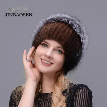 Ruský kožušiny Žena zimné móda reálne kožušiny klobúk noriek kožušiny králik prírodné fox zrastov vlna ski hat teplé ochranu sluchu cestovné klobúk