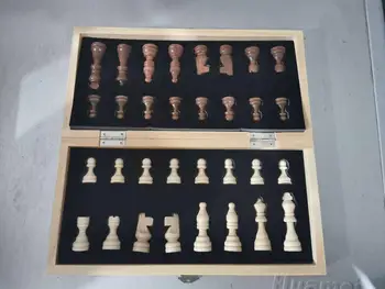 Magnetické šachy masívneho dreva nastaviť skladacie 29 cm*29 cm Medzinárodnej šachovnici pre začiatočníkov, Dospelých, Deti, Rodina Hra Šach Doska