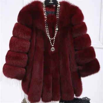 Umelú kožušinu kabát ženy 2019 zimné kórejská verzia M-3XL plus veľkosť biele, ružové a fialové dlhý rukáv temperament Umelú kožušinu bunda JD392