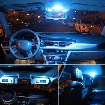 9pcs/set Auto LED Dome Žiarovky Interiéru Auta Mapu Dvere Nástroj batožinového priestoru špz Svietidlo vhodné na Hyundai Elantra 2011-
