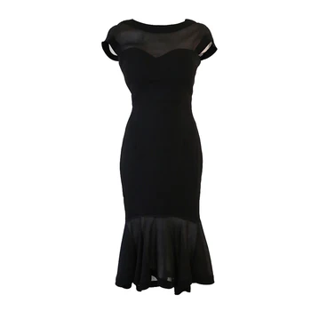 2020 Nové Čierne Čipky Šaty Elegantné Prehrabať Duté sa Bodycon Formálnej Strany Šaty Club Lete Vestidos