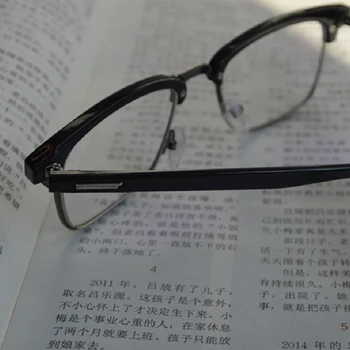 Krátkozrakosť okuliare male retro móda okuliare kov +PC full frame šedá okuliare rámu okuliarov M019 - 1 -1.5 -2 -2.5 -3 -3.5 -4