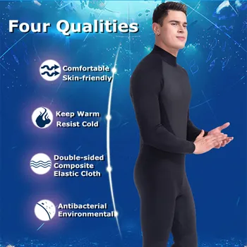 Plný Kombinézu 3 MM Pánske Oblek S-XL Super Pružnosť Potápačský Oblek Pre Plávanie, Surfovanie, Šnorchlovanie Elastické Nastaviteľné Handričkou, Teplou