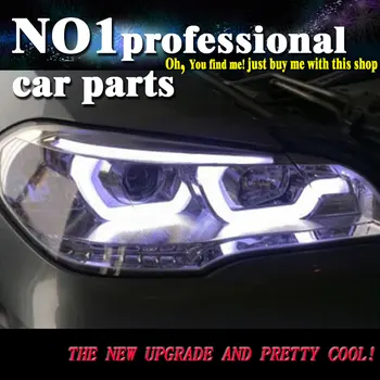 OUMIAO Auto Styling pre BMW X5 e70 na roky 2007-2013 predné svetlo na BMW X5 Hlavy Lampy Auto LED DRL Dvojitý Lúč HID H7 Xenon bi xenon šošovky