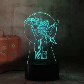 Cool Dieťa Led Nočné Svetlo heroHarley Quinn Nočného pre Deti Spálňa Dekoratívne Lampy Joker Samovražedné Komando 3d Led Nočné Lampy
