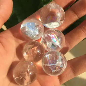 6pcs krásne prírodné transparentné rainbow crystal ball prírodný krištáľ Reiki liečenie