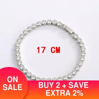 2021 nový príchod 4 mm luxusné kolo 925 sterling silver náramok náramok pre ženy výročie darček šperky hromadne predávať moonso S5773