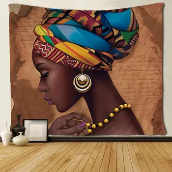 Dievčatá Tradičné Africké Ženy Black Tapisérie Wall Art